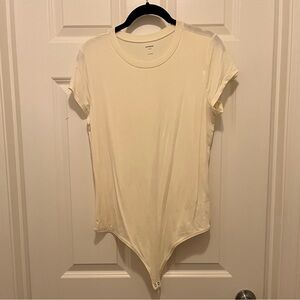 Express Cream Fitted Tee Bodysuit